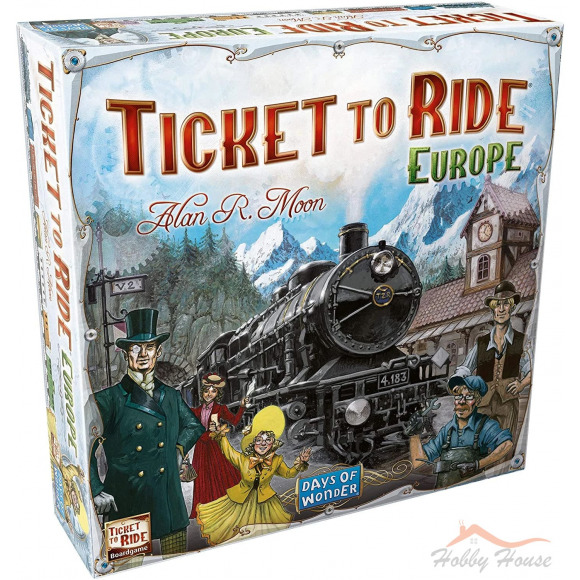 Билет на Поезд: Европа (Ticket to Ride: Europe, правила на украинском в комплекте). Английская версия