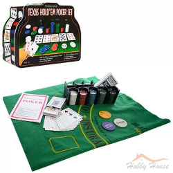 Покер в металлической коробке (200 фишек без номинала)