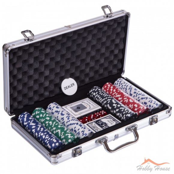 Покер у валізі (300 фішок з номіналом)